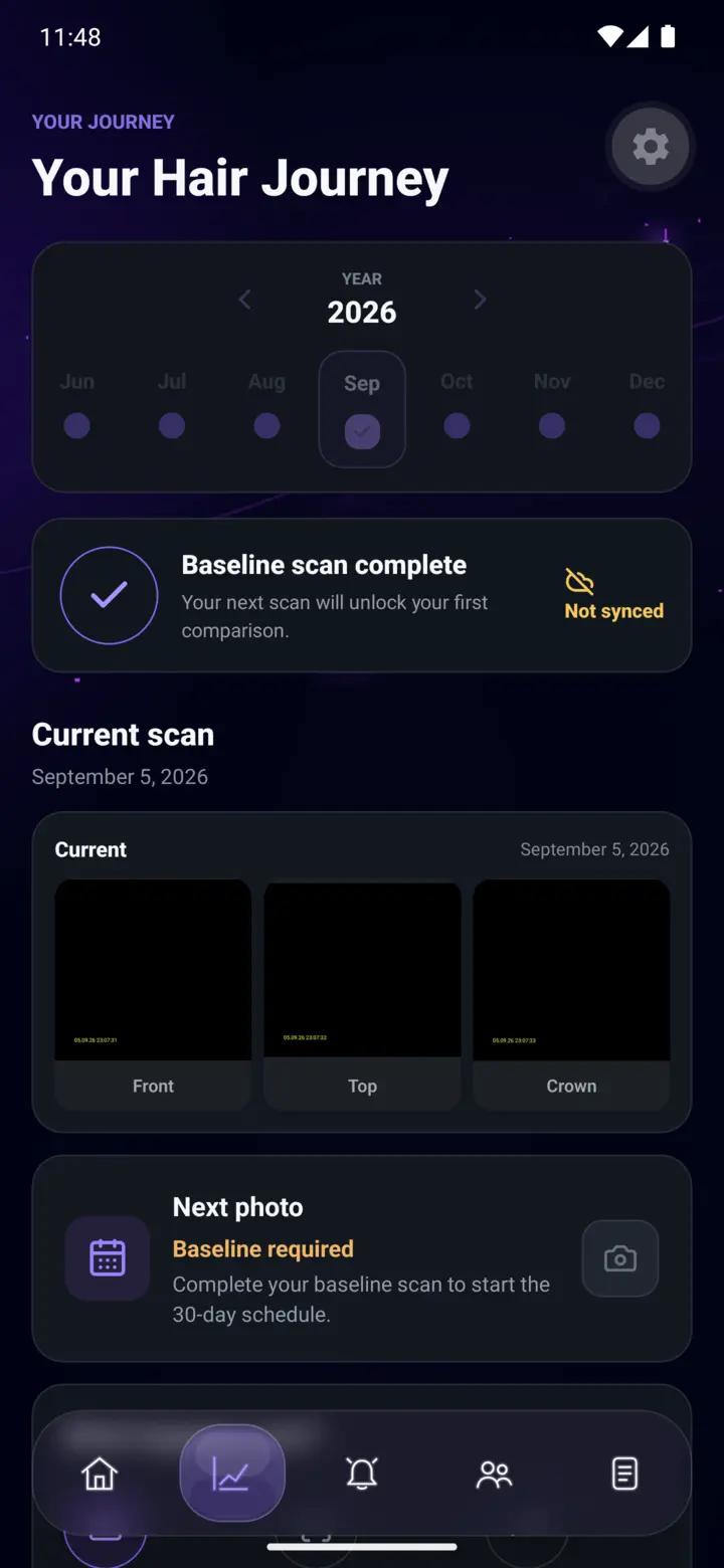 Root journey screen